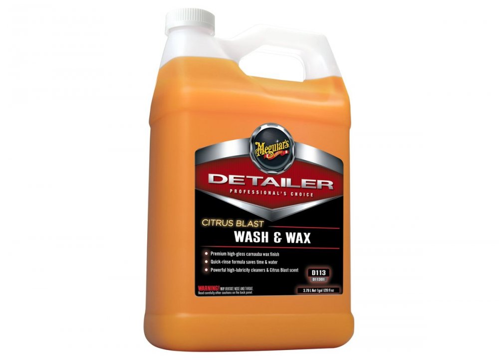 Meguiar's Citrus Blast Wash & Wax - špičkový profesionální autošampon s voskem a citrusovou vůní, 3,79 l