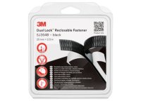 3M™ Dual Lock™ samolepíci suchý zip SJ354B, černý, 25 mm x 2.5 m