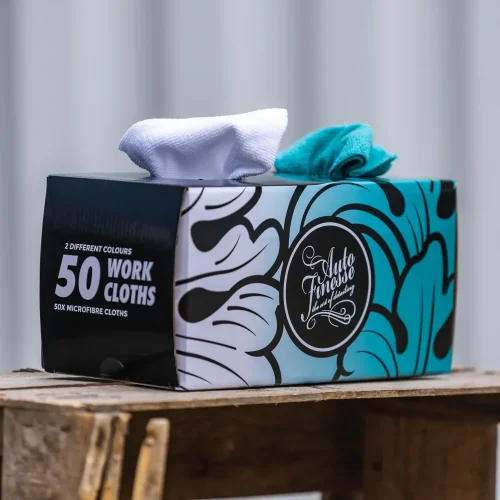 Sada mikrovláknových utěrek Auto Finesse Disposable Box - 50 kusů