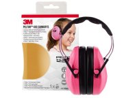 3M™ PELTOR Kid mušľové chrániče sluchu pre deti, útlm 27 dB, farba: neónovo ružová