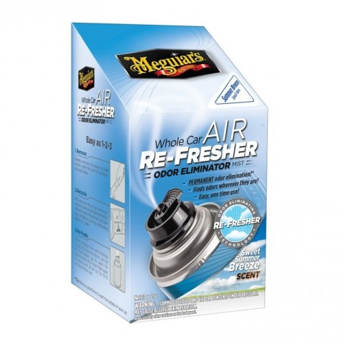 Meguiars Air Re-Fresher Odor Eliminator - Summer Breeze Scent - čistící prostriedok + odstraňovač zápachu z klimatizácie + osvěžovač vzduchu - vôňa "Summer Breeze Scent", 71 g