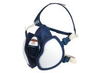 3M™ bezúdržbová polomaska séria 4000+ s integrovanými filtrami, typ filtra FFA2P3RD - organika a častice (4255+)