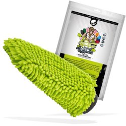 Nuke Guys Chenille Lime - Mikrovláknová mycí rukavice