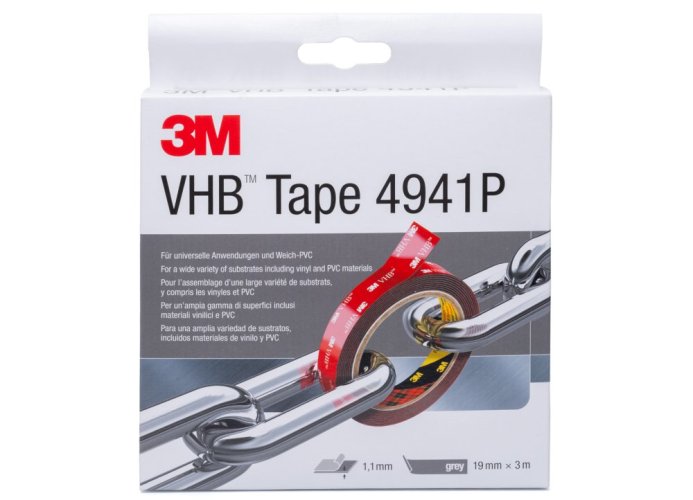 3M™ VHB™ sivá obojstranne silno lepiaca akrylová páska 4941P, 19 mm x 3 m