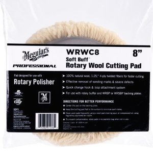 Meguiar's Soft Buff Rotary Wool Pad 8" / 200 mm - vlněný lešticí kotouč určený pro rotační leštičku, 8"