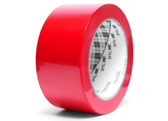 3M™ univerzálna označovacia PVC lepiaca páska 764i, 50 mm x 33 m, farba červená