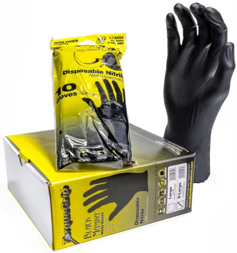 Black Mamba Nitrile Gloves TORQUE Grip L ochranné vyztužené rukavice velikost L
