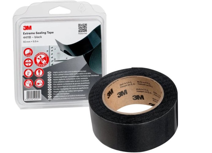 3M™ extrémne tesniaca páska 4411, 50 mm x 5,5 m, farba čierna