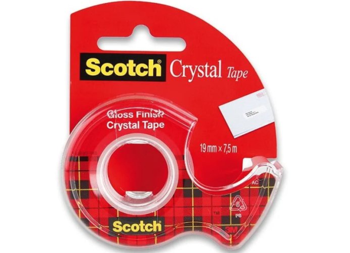 3M Scotch® krystalicky čirá lepicí páska, 19 mm × 7,5 m