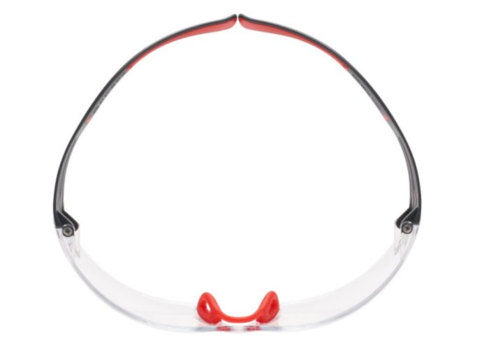3M™ SecureFit™ ochranné okuliare rady 400, model: SF401SGAF-RED-EU, farba zorníka: číra