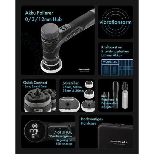 ChemicalWorkz EVO Mini PRO - Hybridní aku mini leštička