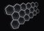 Kompletní LED hexagonové svítidlo, velikost 17 elementů 504 x 238 cm