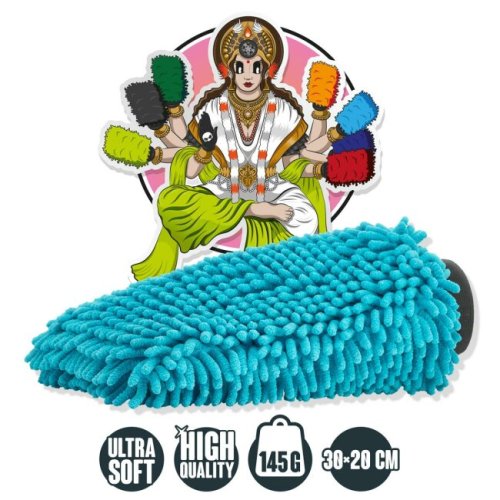 Nuke Guys Chenille Hell Blue - Mikrovláknová mycí rukavice