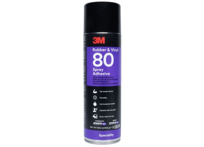 3M™ sprejové lepidlo 500 ml, typ: polychloroprénové 80 na gumu a vinyl, nažltlé