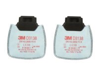 3M™ Secure Click™ částicové filtry řady D3000, provedení D3138, úroveň ochrany P3 R + aktivní uhlí