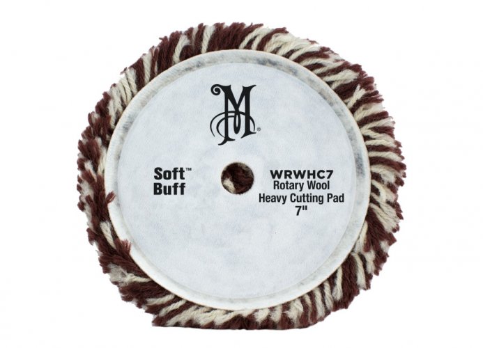 Meguiar's Rotary Wool Heavy Cutting Pad 7" / 175 mm - extra abrazivní vlněný lešticí kotouč určený pro rotační leštičku, 7"