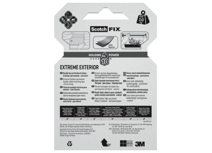 3M Scotch obojstranná lepiaca páska Extreme 19mm x 1,5m