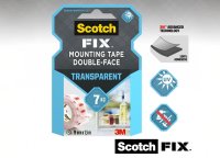 3M™ Scotch® Obojstranná montážna páska do interiéru, transparentná, 19 mm x 1,5 m