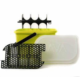 AVA Car Care Bucket Green sada detailingového kbelíku