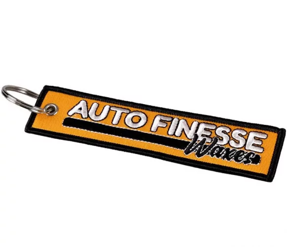 Přívěsek na klíče Auto Finesse Retro Race Tag V2 - oranžový