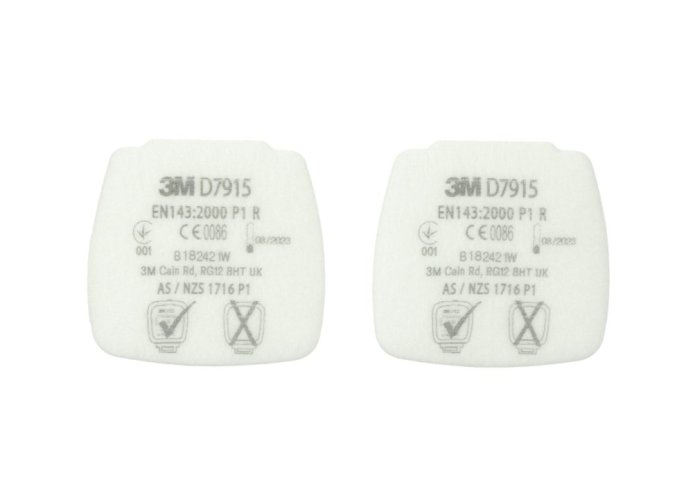 3M™ 4 kusy časticových filtrov Secure Click rady D7000, typ D7915, úroveň ochrany P1 R