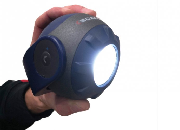 SCANGRIP SOUNDLED S - COB LED pracovní světlo s reproduktorem, nabíjecí, až 600 lumenů