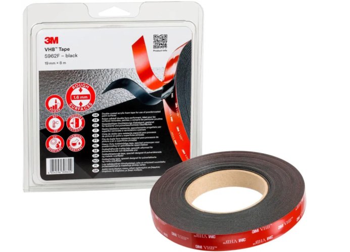 3M™ VHB™ oboustranně silně lepicí akrylová páska 5962F, šedočerná, 19 mm x 8 m