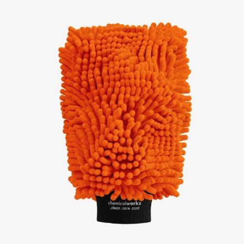 Žinylková mycí rukavice - ChemicalWorkz Orange Chenille Wash Mitt - 26x17 cm