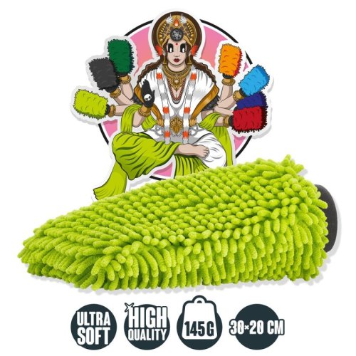 Nuke Guys Chenille Lime - Mikrovláknová mycí rukavice