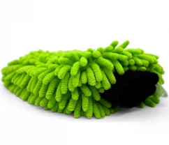 The Collection Chenille Wash Mitt Lime Green mycí rukavice