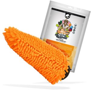 Mikrovláknová mycí rukavice na auto Nuke Guys Chenille oranžová