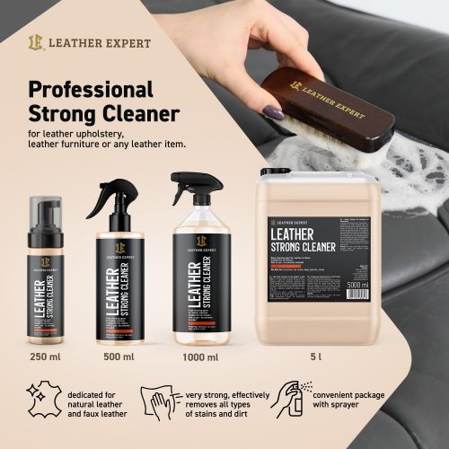 Silný čistič kůže Leather Expert - Leather Strong Cleaner (500 ml)