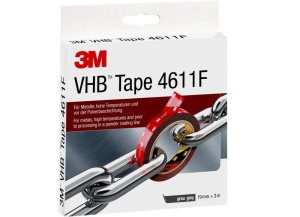 3M™ VHB™ obojstranná silno lepiaca akrylová páska 4611F, tmavosivá, 19 mm x 3 m