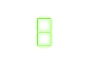 Kompletné LED štvorcové svietidlo zelené, rozmer: 2 elementy 44 x 88 cm