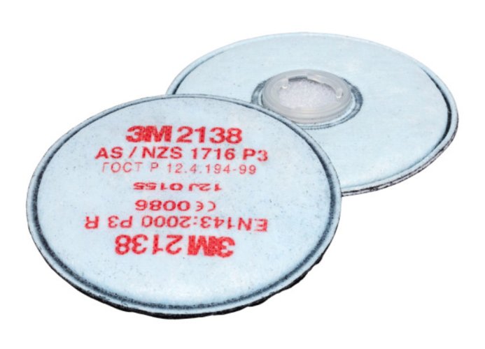 3M™ sada 2 kusov filtrov proti časticiam rady 2000, prevedenie: 2138, úroveň ochrany P3 R + aktívne uhlie