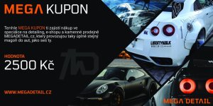 MEGA DETAIL Dárkový kupon na 2500 Kč
