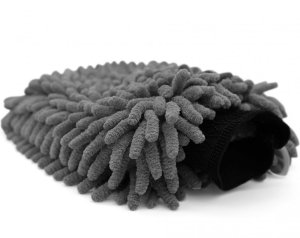 The Collection Chenille Wash Mitt Dark Grey mycí rukavice
