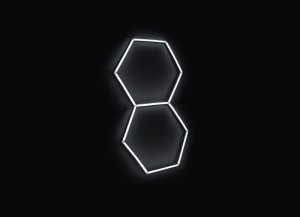 Kompletní LED hexagonové svítidlo, velikost 2 elementy 97 x 168 cm