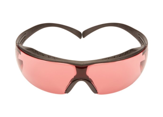 3M™ SecureFit™ ochranné okuliare rady 400, model: SF422XSGAF-BLK-EU, farba zorníka: červená