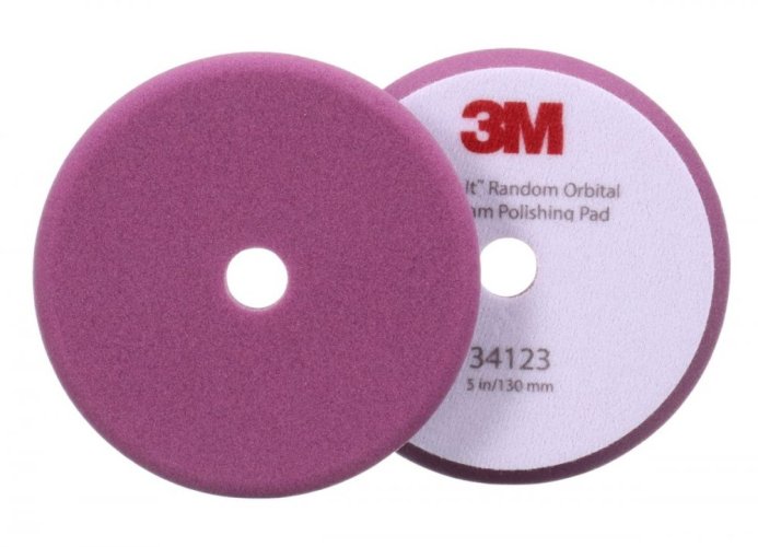 3M™ Perfect-It™ Random Orbital Fine Foam Pad - leštiace kotúče, penové, fialové, 2 ks, 5" / 130 mm