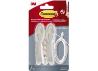 3M Command™ 17304 biele samolepiace plastové háčiky, zväzovače káblov