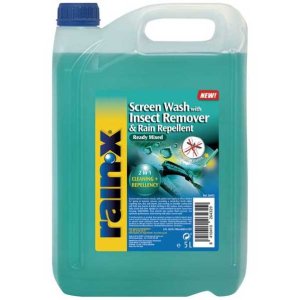 Zmes do ostrekovačov s tekutými stieračmi Rain-X Screen Wash Insect Remover & Rain Repellent (5 L)