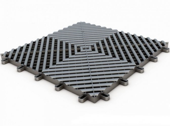 Maxton Floor Charcoal plastová dlaždice modulární podlahy antracitová