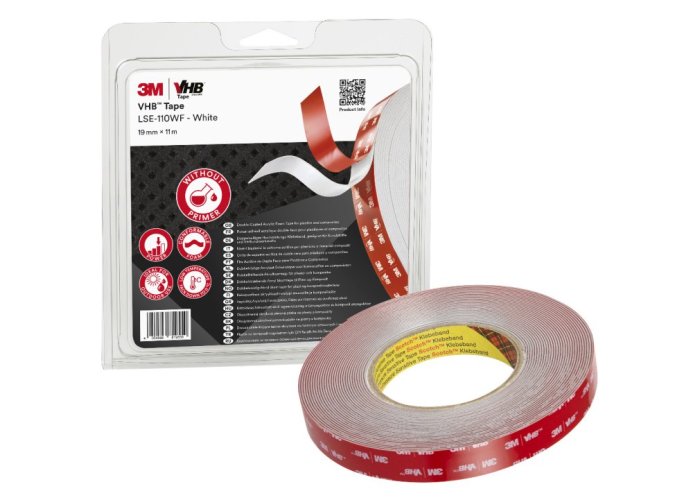 3M™ VHB™ LSE-110WF páska, biela, 19 mm x 11 m, hrúbka 1,1 mm