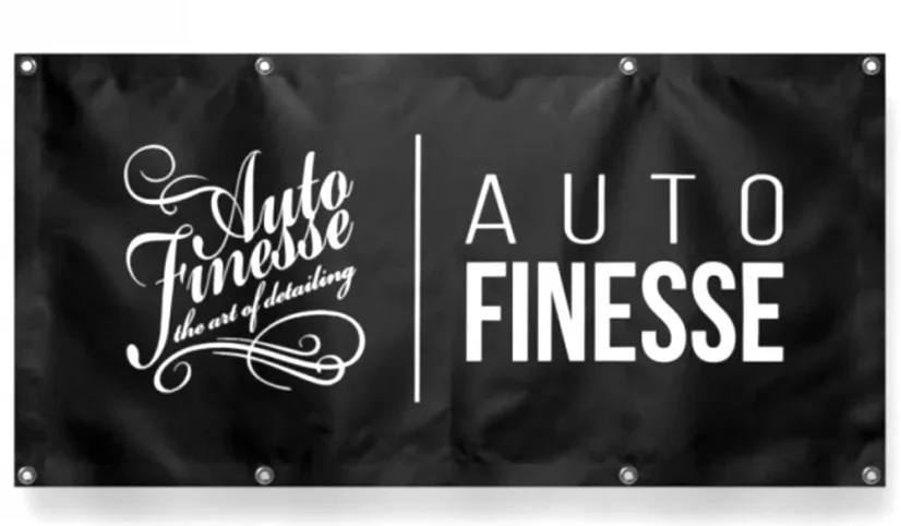 Garážová plachta s logom Auto Finesse