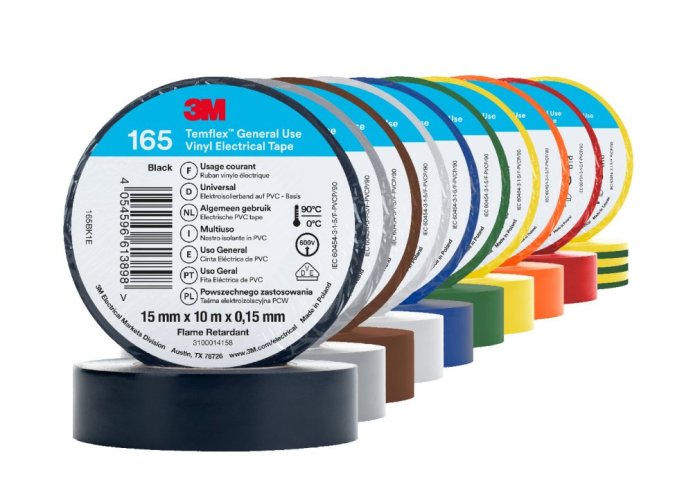 Vinylová elektroizolační páska různé barvy - 3M Temflex 165 - 10 ks