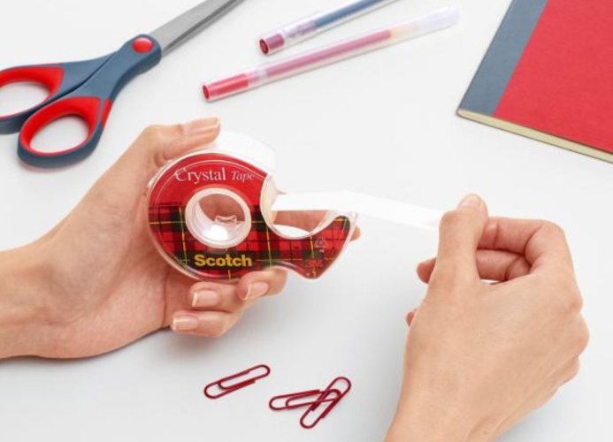 3M Scotch® kryštalicky číra lepiaca páska, 19 mm × 7,5 m, 3 role