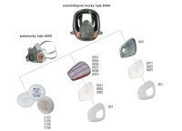 3M™ sada 2 kusov filtrov proti plynom a výparom rady 6000, prevedenie: 6054, úroveň ochrany K1