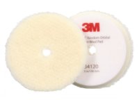 3M™ Perfect-It™ Random Orbital Hrubý Vlnený Kotúč - korekčné leštiace kotúče, vlnené, biele, 2 ks, 5" / 130 mm