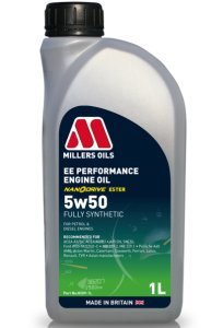 Millers Oils EE PERFORMANCE 5w50 plně syntetický motorový olej s nano částicemi 1 L